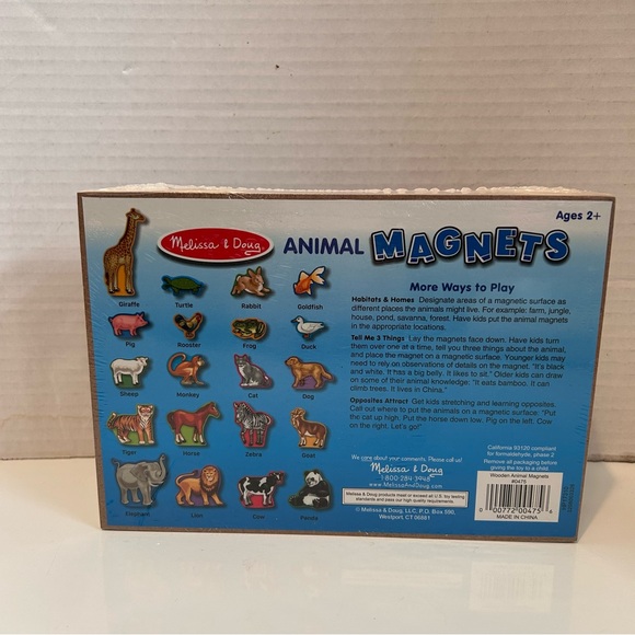 Melissa & Doug animal magnets 20 wooden animal - Picture 4 of 8